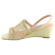 "As Is" Charles by Charles David Aneah Rhinestone Open Toe Wedge Sa...