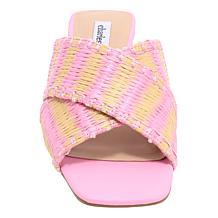 "As Is" Charles by Charles David Nelios Open-Toe Woven Raffia Wedge...