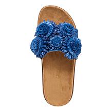 "As Is" Charles David Palms Flower Slide Sandal