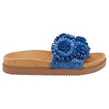 "As Is" Charles David Palms Flower Slide Sandal