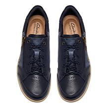 "As Is" Clarks Bryianne Dazz Leather Lace-Up Sneakers