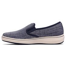 "As Is" Clarks Cloudsteppers BreezeSky Zoe Casual Canvas Slip-On Shoe