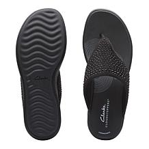 "As Is" Clarks Cloudsteppers Drift Jaunt Toe Post Sandal