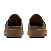 "As Is" Clarks Collection Carleigh Viola Nubuck Leather Casual Mule