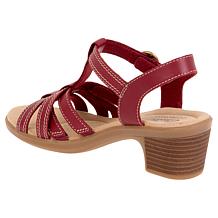 "As Is" Clarks Collection Emily 2 Rose Strappy Leather Sandals