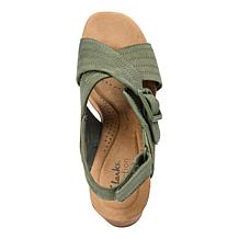 "As Is" Clarks Collection Nerisa West Slingback Wedge Sandals