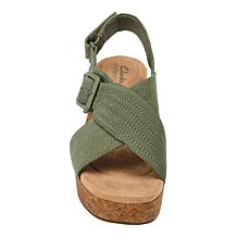 "As Is" Clarks Collection Nerisa West Slingback Wedge Sandals