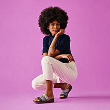 "As Is" Clarks Colltn Calenne Lily Heritage Casual Leathr Wedge Sandal