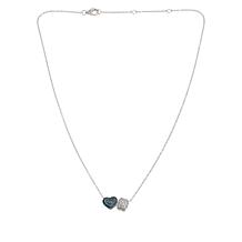 "As Is" Colleen Lopez 1/2ct Color & White Diamond Toi et Moi Necklace