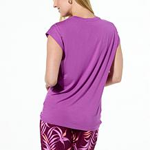 "As Is" Colleen Lopez Cap Sleeve Side Knot Tee