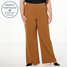"As Is" Colleen Lopez Crepe Knit Pull-On Bootcut Pant