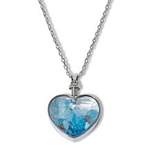 "As Is" Colleen Lopez Gemstone Heart Shaker Pendant with Chain