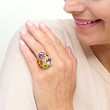 "As Is" Colleen Lopez Multigemstone Cluster Statement Ring