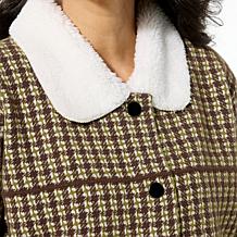 "As Is" Colleen Lopez Plaid Jacket with Faux Fur Collar