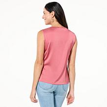 "As Is" Colleen Lopez Satin Surplice Top