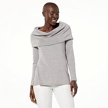 "As Is" Colleen Lopez Super Soft Convertible Shimmer Sweater