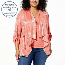 "As Is" Colleen Lopez Woven Cascade Front Jacket