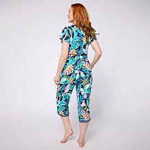 "As Is" Comfort Code Soft & Light V-Neck and Capri Pant PJ Set