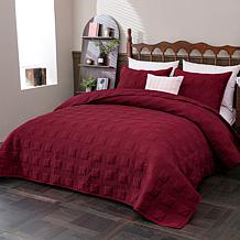 "As Is" Concierge Collection 100% Cotton 3-piece Quilt Set