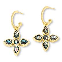 "As Is" Connie C. Carroll Jewlry Claira Reversible Cross Drop Earrings