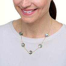 "As Is" Connie Craig Carroll Jewelry Ellie 20" Flower Station Necklace