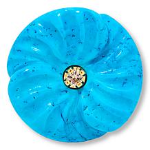 "As Is" Connie Craig Carroll Jewelry Laura Carved Gem Flower Ring