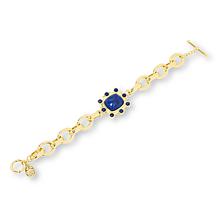 "As Is" Connie Craig Carroll Jewelry Parker Lapis Station Bracelet