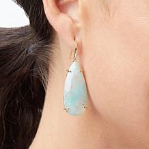 "As Is" Connie Craig Carroll Jewelry Reid Pear Gemstone Drop Earrings