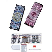 "As Is" Craft Buddy Crystal Art Eyeglass Case Kit - Set of 2