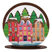 "As Is" Craft Buddy Crystal Art Snow Globe Wooden Decoration
