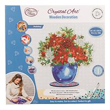 "As Is" Craft Buddy Crystal Art Wooden Floral Vase Decoration