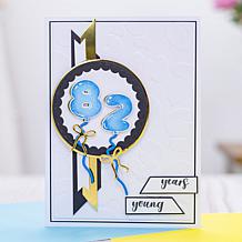 "As Is" Crafter's Companion Balloon Numbers Stamp and Die Set