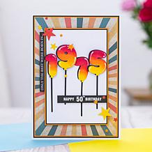 "As Is" Crafter's Companion Balloon Numbers Stamp and Die Set