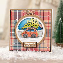 "As Is" Crafter's Companion Create-A-Card Christmas Stamp & Die S/2