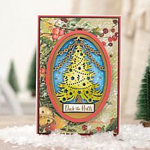 "As Is" Crafter's Companion Create-A-Card Christmas Tree Stamp S/2