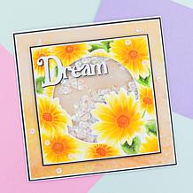 "As Is" Crafter's Companion Set of 3 Floral 3D Embossing Folder, Di...