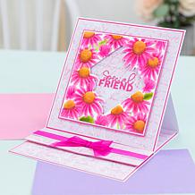 "As Is" Crafter's Companion Set of 3 Floral 3D Embossing Folder, Di...