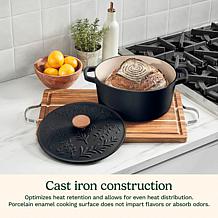 "As Is" Cuisinart 5qt Cast Iron Casserole Dish with Cover