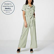 "As Is" Curations x Sarah Anderson Chambray Denim Belted Utility Ju...