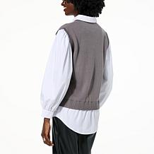 "As Is" Curations x Sarah Anderson Twofer Sweater Vest Top