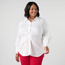 "As Is" CW TWIST FRNT STRTCH POPLIN