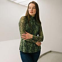 "As Is" DG2 by Diane Gilman 2-pack Print/Solid Mesh Top