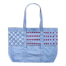"As Is" DG2 by Diane Gilman Americana Embroidered Denim Tote Bag