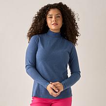 "As Is" DG2 by
Diane Gilman Brushed Sweater Knit Keyhole Back Mock-...