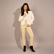 "As Is" DG2 by Diane Gilman Comfort Ponte Knit Pull-On Slim Ankle Pant