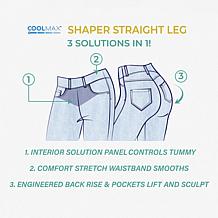 "As Is" DG2 by Diane Gilman Coolmax® Shaper Stretch Denim Straight ...