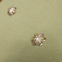 "As Is" DG2 by Diane Gilman Cotton Jersey 3D Floral Embellished Tee