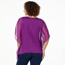 "As Is" DG2 by Diane Gilman Crinkle Chiffon Easy Cape