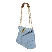 "As Is" DG2 by Diane Gilman Denim Envelope Bag with Adjustable Chain 