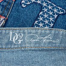 "As Is" DG2 by Diane Gilman Embroidered Americana Denim Tote Bag